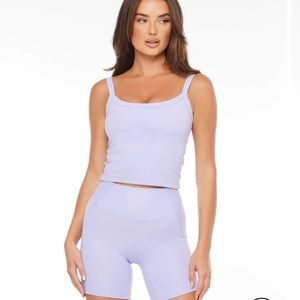 CSB crop shop Boutique Maya tank in Lilac (XS)